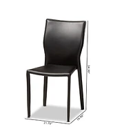 Heidi Modern and Contemporary Faux Leather Upholstered 4 Piece Dining Chair Set