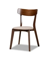 Iora Mid-Century Modern Transitional Fabric Upholstered 4 Piece Dining Chair Set