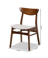 Parlin Mid-Century Modern Transitional Fabric Upholstered 4 Piece Dining Chair Set