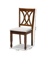 Augustine Modern and Contemporary Fabric Upholstered Piece Dining Chair Set Set