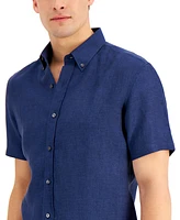 Michael Kors Men's Slim-Fit Yarn-Dyed Linen Shirt