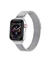 Men's and Women's Silver-Tone Skinny Metal Loop Band for Apple Watch 42mm