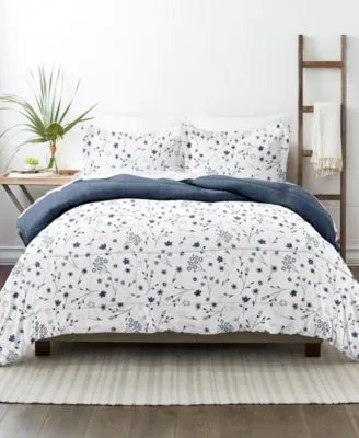 Home Premium Down Alternative Forget Me Not Reversible Comforter Sets Collection