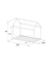 Little Seeds Rowan Valley Skyler Kids Metal House Bed, Twin