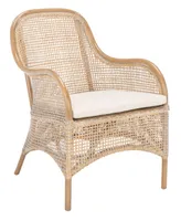 Charlie Rattan Accent Chair with Cushion