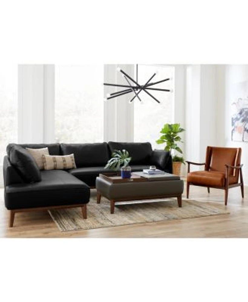 Jollene Leather Sofa Collection Created For Macys