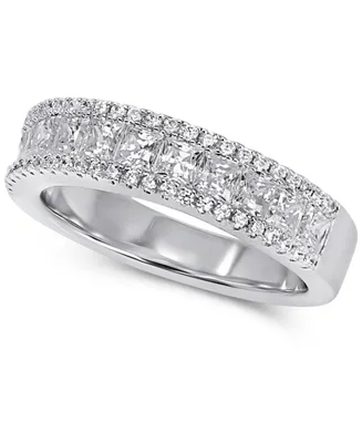 Cubic Zirconia Beaded Band in Sterling Silver