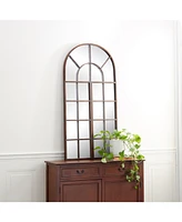 Brown Traditional Metal Wall Mirror, 48 x 24