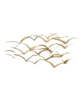 Metal Coastal Birds Wall Decor - Gold