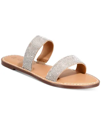 Wild Pair Ginnie Double-Band Slide Flat Sandals, Created for Macy's