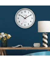 La Crosse Technology 14" Ultratomic Analog Stainless Wall Clock - Silver