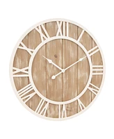 La Crosse Technology Clock 19.7" Harper Wood Quartz Wall Clock