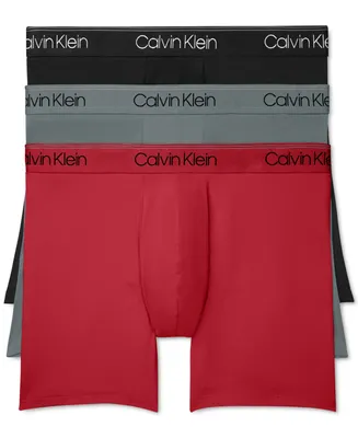 Calvin Klein Men's 3-Pack Microfiber Stretch Boxer Briefs Underwear