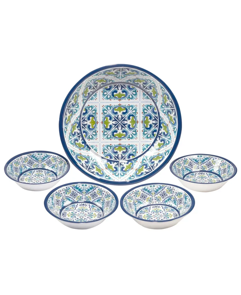 Certified Mosaic 5Piece Melamine Salad/Serving Set