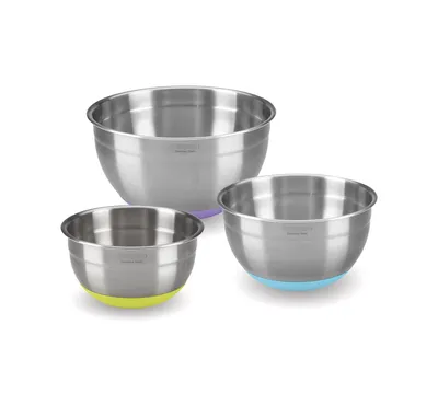 Cuisinart Stainless Steel Mixing Bowls with Non-Slip Bases, Set of 3