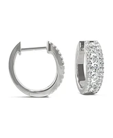 Moissanite Huggie Earrings 3/4 ct. t.w. Diamond Equivalent in 14k White Gold