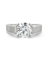 Moissanite Solitaire Ring 1-9/10 ct. t.w. Diamond Equivalent 14k White Gold