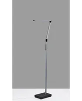 Adesso Lennox Led Multi-Function Floor Lamp - Black Silver