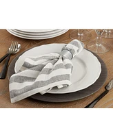 Saro Lifestyle Casual Table Napkins with Striped Design, Set of 4, 20" x 20"