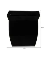 11.75" Fluted Metal Square Planter