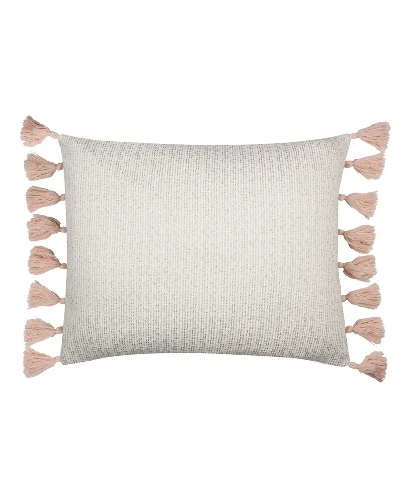 Levtex Fiori Textured Tasseled Decorative Pillow, 16" x 20"