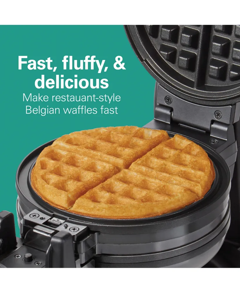 Hamilton Beach Nonstick Rotating Double Belgian Waffle Maker