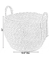 Decorative Round Wicker Woven Rope Storage Basket