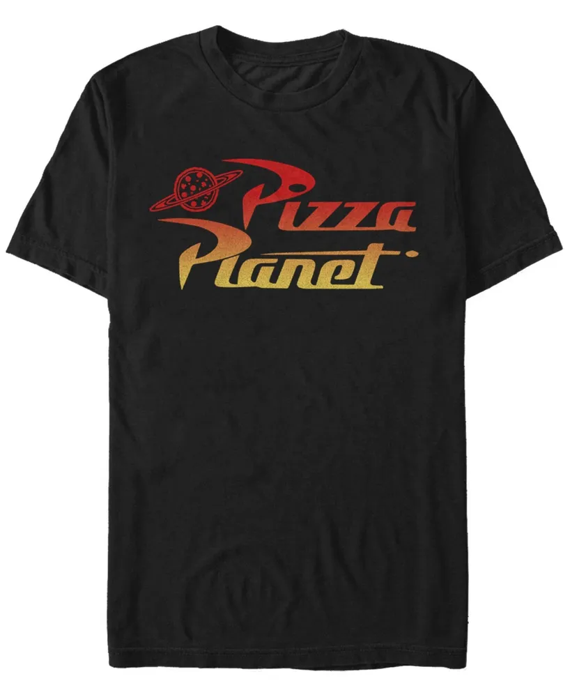 Fifth Sun Men's Pizza Planet Gradient Short Sleeve Crew T-shirt