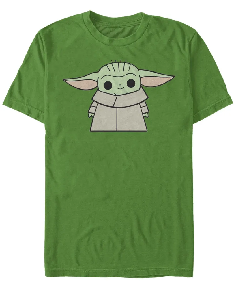 Fifth Sun Men's Baby Yoda Standing Short Sleeve Crew T-shirt
