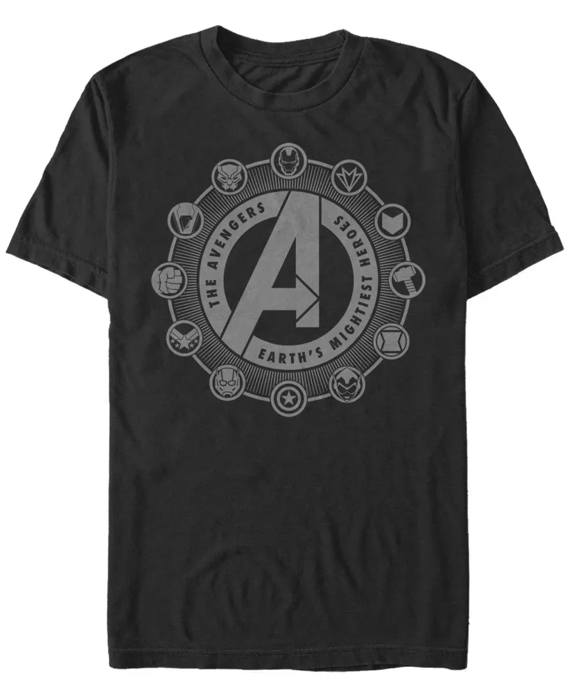 Fifth Sun Men's Avenger Emblems Short Sleeve Crew T-shirt
