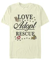 Fifth Sun Men's Love Adopt Rescue Short Sleeve Crew T-shirt