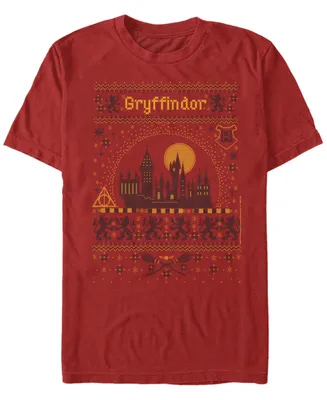 Fifth Sun Men's Gryffindor Sweater Short Sleeve Crew T-shirt