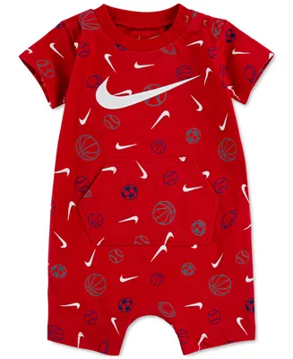 Nike Baby Boys Sportsball Swoosh Printed Romper