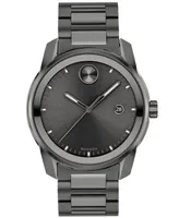 Movado Men's Swiss Bold Verso Gunmetal Ion-Plated Steel Bracelet Watch 42mm