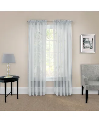 Pairs To Go Victoria Voile 95" x 118" Curtain Panel, Set of 2