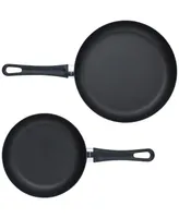 Scanpan Classic 10.25" and 12.5" Nonstick 2-Piece Fry Pan Set, Black