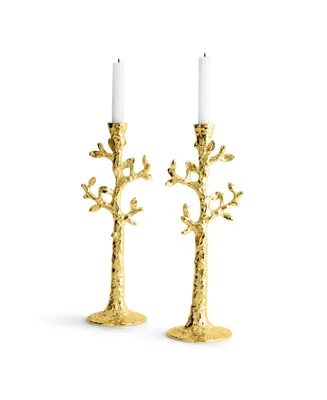 Michael Aram Tree of Life Candle Holder Set of 2 Gold