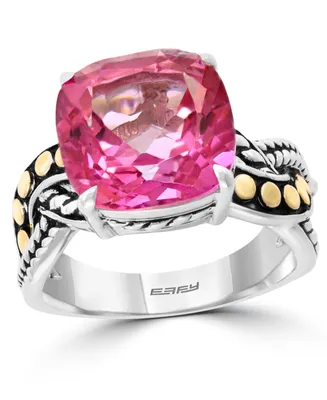 Effy Pink Topaz Ring (8-1/3 ct. t.w.) in Sterling Silver & 18k Gold
