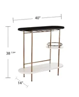 Digli Wine, Bar Table with Glassware Storage