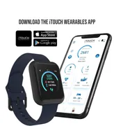 iTouch Air 3 Unisex Heart Rate Black and Grey Strap Smart Watch 44mm