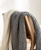 Dkny Pure Cotton Chunky Knit Throw