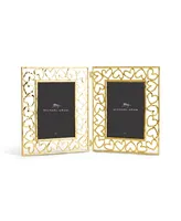 Michael Aram Double Heart Frame Gold 5x7