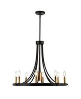 Urbanna 9-Light Adjustable Iron Transitional Modern Led Chandelier