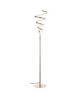 Scribble 60.5" Modern Dimmable Integrated Led Floor Lamp - Gold