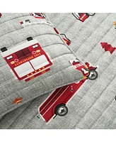 Lush Decor Kids Fire Truck -Pc. Quilt Set