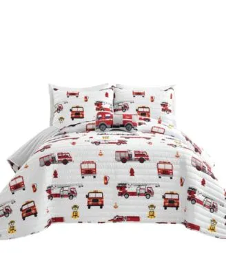 Lush Decor Fire Truck Bedding Collection