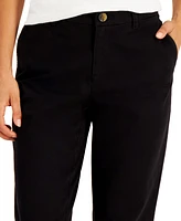 Tommy Hilfiger Women's Th Flex Hampton Cuffed Chino Straight-Leg Pants