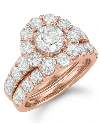 Certified Diamond Bridal Set (4 ct. t.w.) 18k White, Yellow or Rose Gold