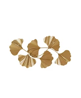 Martha Stewart Collection Faye Gold-Tone Foil Ginkgo Leaf Wall Art, 43" x 1.6" - Gold