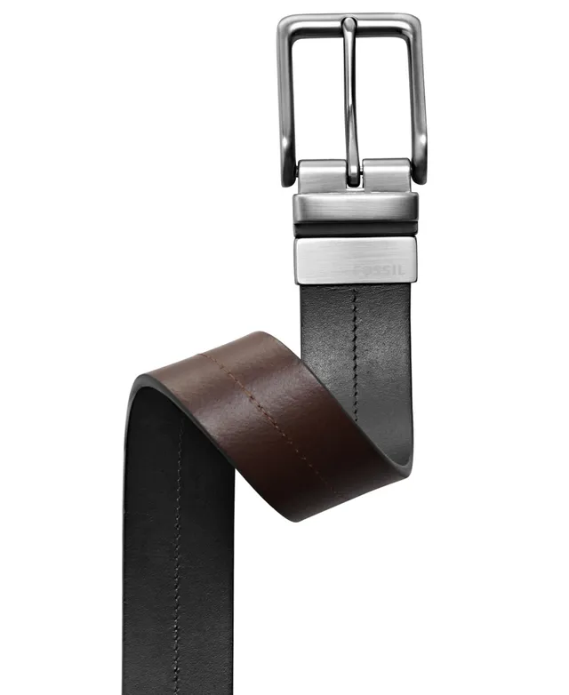 Fossil Myles Braid Leather Belt - Macy's